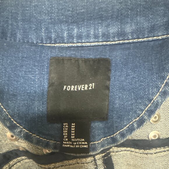 Forever 21 Denim Studded Jacket - Picture 7 of 7
